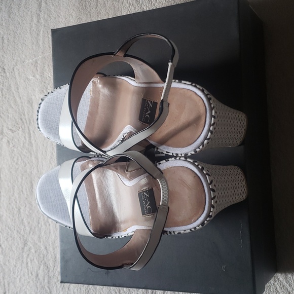 ZAC Zac Posen Virginia Block Platform Heel Slingback Sandals New In Box NWT - Picture 10 of 12